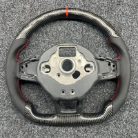 Volant en fibre de carbone sans bouton pour VW Golf 6 7 Jetta GTI Polo CC Passat Tiguan Sharan Scirocco