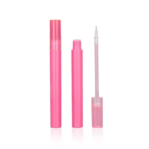 Vente chaude 5ml barbie girl rose tube de brillant à lèvres unique de haute qualité colle pinceau à lèvres personnaliser logo tube de brillant à lèvres