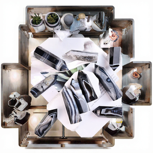 Torre de Cristal de Ágata Pulida con Rayas Negras y Azules, Piedra Curativa, Decoración Feng Shui para el Hogar - Product Image 2