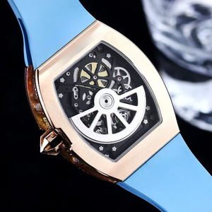 Reloj de pulsera mecánico para mujer, de diseño elegante y de alta gama, ultrafino, luminoso, con diamantes moissanite y visualización de fecha. - Product Image 5