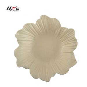 Modern Matte <strong>Flower</strong>-shape <strong>Ceramic</strong> Fruit <strong>Plate</strong> Set Textured Design Tableware Decorative Bowl&amp;<strong>Plates</strong> for Home - Product Image 6