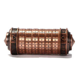 Candado <span class=keywords><strong>Cryptex</strong></span> Mini Rompecabezas Código Da Vinci con Contraseña de Letras Personalizable 15x10x5 cm - Product Image 6