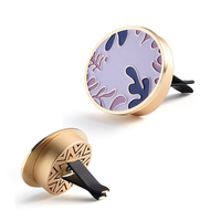 Diffuseur de voiture de couleur violet clair en émail doux de conception ovale de corail élégant