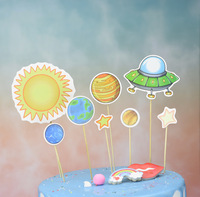 Schöne Anime-Acryl-Cartoon-Kuchendekorationen Geometrischer Kuchenaufsatz für Geburtstag Hochzeit Party Cupcake-Topper