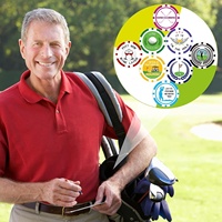 Marqueur de balle de golf en plastique personnalisé de haute qualité Accessoires de golf de qualité similaires aux jetons de poker
