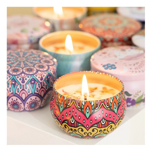 Bougie Non Toxique en Cire Naturelle, Emballage de Luxe, Mélange de Soja Aromatique, Parfum d'Ambiance Sûr pour la Maison, Offre de Boutique avec Présentoir - Product Image 1