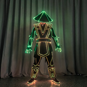 Traje Fluorescente con Luces para Actuaciones Escénicas, Unisex, Traje de Baile con Luces Eléctricas, Ropa de Fantasía con Fibra Óptica, Atuendo de Héroe - Product Image 2