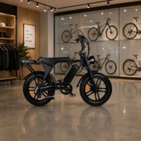 Vélo Électrique avec Porte-Bagages Arrière 750W 48V 15AH Pneus Larges Prêt à la Livraison Utilitaire Noir pour Trajets de Livraison E-Bike