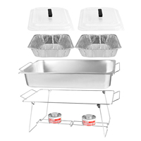 Support de chauffe-plat de fête en plein air, ensemble de Buffet jetable, Kit de support de chauffe-plat en fil pleine taille