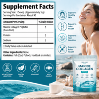 Collagène Marin en Poudre OEM/ODM, Peptides Hydrolysés Sauvages Non Aromatisés, Complément Protéiné de Collagène Sans Gluten