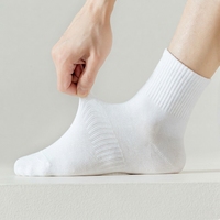 Chaussettes mi-mollet en coton personnalisées pour hommes et femmes, sans couture, respirantes, vente en gros