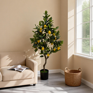 <span class=keywords><strong>Citronnier</strong></span> Artificiel en Pot de 120 cm, Fruits Réalistes, Design Moderne, Vente Directe Usine, Idéal pour Noël, la Saint-Valentin, Décoration Maison/Bureau - Product Image 2