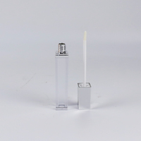 Contenant Carré Vide de 5,5 ml pour Lipgloss Liquide, Fabrication de Tubes d'Huile à Lèvres Transparents sur Mesure pour Marque Privée