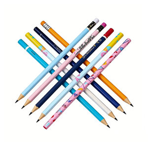 Groothandel op maat gemaakte logo HB houten goedkope promotionele schrijfwaren cadeau grafiet driehoekige potlood voor studenten school kantoor standaard potloden - Product Image 1