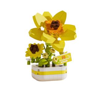 Micro-particules compatibles pour blocs de construction DIY, fleur éternelle en pot, plante succulente, décoration de salon, artificielle, pour bureau - Product Image 1