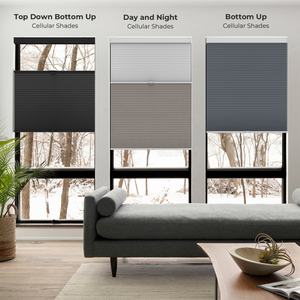 ظلال خلوية مخصصة نهارية ليلية مزدوجة من الأعلى إلى الأسفل لأعلى خلية مفردة للنوافذ - Product Image 2