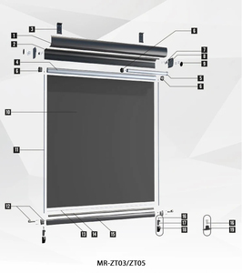 Dây thép guilde mù cơ giới ngoài trời mù nặng Zip theo dõi gió bằng chứng ngoài trời con lăn mù - Product Image 2