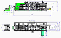 Industriële hoogwaardige multi-station thermoformmachine voor wegwerpverpakkingen, fruitbakken & kwekerspotten