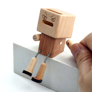 Muñeca de madera en miniatura para decoración de coches, hogar u oficina, regalo, material de madera RH 130 - Product Image 4