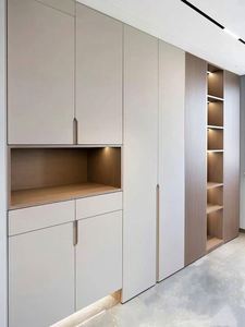 Armoire d'entrée en bois moderne personnalisée avec sièges à chaussures Rangement de chaussures empilable pour salon et hôtel - Product Image 6