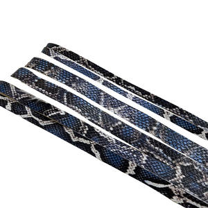 Lapisan kepala tali pembungkus pola <span class=keywords><strong>Python</strong></span> kulit sapi asli Strip pakaian Aksesori pinggiran tali Sofa kulit Tag gantung - Product Image 6