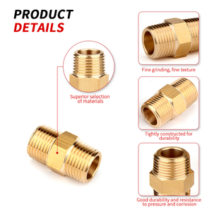 مخصص ، موصل ذكر NPT من النحاس الأصفر ، تركيب بدون تسريب ، محول خرطوم ذكر سهل التحمل - Product Image 4