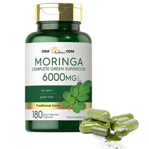 Capsules de Moringa à marque propre pour la vente en gros mondiale – Extrait végétal pour renforcer l'immunité, stimuler le métabolisme énergétique et favoriser la détoxification - Product Image 1