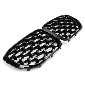 Grille noire brillante ABS de haute qualité pour <span class=keywords><strong>BMW</strong></span> <span class=keywords><strong>X5</strong></span> G05 2019 + grille de pare-chocs avant automatique de style diamant - Product Image 3