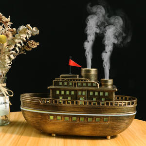 Humidificador Difusor de Aroma con Forma de Barco, Luces de Colores, Alimentación USB, para Uso Doméstico, Capacidad de 31-40 m², Menos de 0.5L - Product Image 2