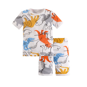 Conjuntos de Pijamas de Verano de Algodón para Niños de 3 a 12 Años, Ropa de Dormir con Estampados Elegantes para Bebés - Product Image 1