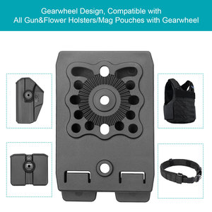 GUNFLOWER Tactical Polymer <strong>MOLLE</strong> <strong>Attachment</strong> with Gearwheel Fit GUNFLOWER Holster - Product Image 6