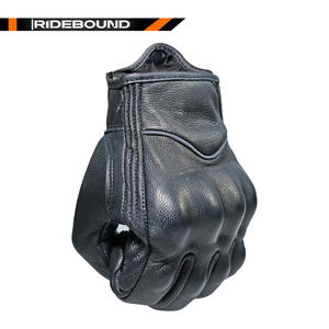 Unisex echte zachte geperforeerde geitenleren motorhandschoenen met beschermende antisliplaag voor casual buitenritten en motorrijden - Product Image 3