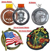 Prix de course personnalisé Judo Boxe École Basketball Lutte Or Blanc Karaté 3D Taekwondo Football Métal Sports Médaille personnalisée