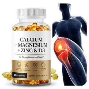 Capsules de Calcium, Magnésium, Zinc et Vitamine D3 |   Formule pour la santé des os et des articulations |   Logo et emballage personnalisés |   En stock Prêt à être expédié Vente en gros - Product Image 1