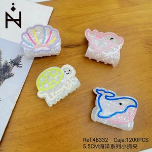 Fermagli per capelli serie Zi Ocean da 5,5 cm con design di animali marini a cartoni animati per bambini e ragazze - Product Image 1