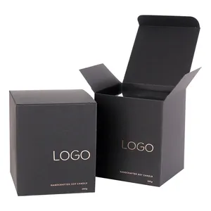 Glossy Lamination Logo Custom Craft Gift Recyclable Cardboard Paper Candle Box Packaging