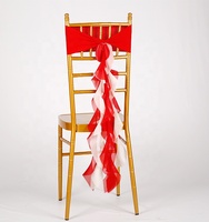 Housse de chaise en spandex Curly Willow Blush Flower pour mariage