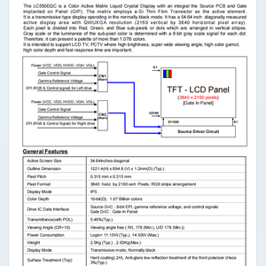 Écran LCD UHD 55 pouces LC550EQC-SMA4 pour téléviseur - Product Image 2