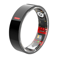 Anneau intelligent H09 en acier inoxydable, suivi de la santé, moniteur de fréquence cardiaque, de sommeil et d'oxygène sanguin, étanche 5ATM IP68, anneau de fitness pour hommes et femmes