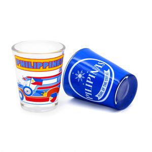 Verres à shot promotionnels en gros des Philippines, entièrement imprimés, sur mesure, souvenir de voyage avec logo - Product Image 1