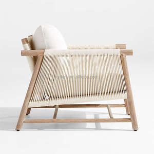Singleture Patio Garden <b>Sofas</b> Garden Sets Teak Furniture <b>Outdoor</b> Solid Wood <b>Rattan</b> Teak Single - Product Image 2