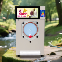 Machine à slush verticale professionnelle 3 réservoirs 120L/H - Distributeur de boissons glacées Margarita pour snacks, machine à slush arc-en-ciel 11L