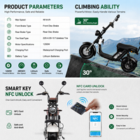 Modèle de moto électrique tout-terrain haute performance pour le tourisme d'aventure, avec batterie extra-large, double moteur et pneus tout-terrain