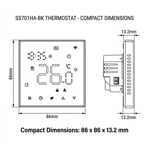 Fabricant chinois – Thermostat intelligent WiFi Tuya pour chauffage au sol, commande vocale, programmation hebdomadaire 5+1+1, idéal pour cuisine et hôtel – OEM/ODM à prix compétitif - Product Image 6