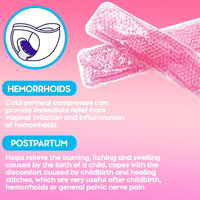 Compresse froide et chaude réutilisable en gel non toxique pour le périnée, coussin rafraîchissant pour soulager les douleurs post-partum et la réparation périnéale