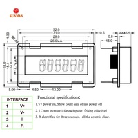 عداد ساعات XMCU 703-PR-102 مع شاشة LCD قابلة للتخصيص حسب حجم العرض