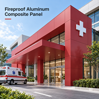 Panneau composite en aluminium ignifuge gris métallisé revêtu de PVDF 1220x2440mm pour revêtement de façade d'appartement