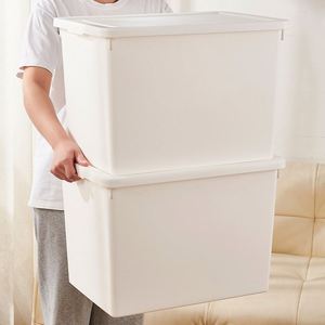 Boîte de rangement en plastique PP grande capacité avec couvercle, épaissie, pour vêtements, jouets et articles divers – Vente en gros - Product Image 2
