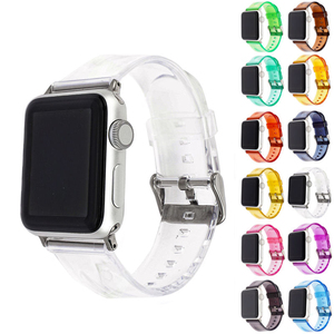 <span class=keywords><strong>Correa</strong></span> Transparente de PVC para Reloj Inteligente, Compatible con <span class=keywords><strong>Apple</strong></span> <span class=keywords><strong>Watch</strong></span> Series 8/7/6/5/4/3/2/1 - Product Image 2