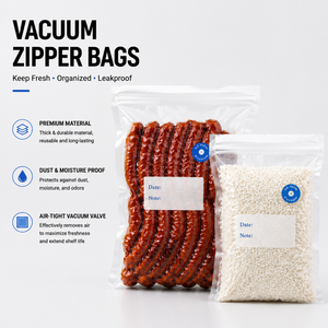 Textured Self-<b>Vacuum</b> Sealing <b>Bag</b> with Clips for Secure Sous Vide Cooking and Food Storage <b>Vacuum</b> Seal Pe Sous Vide <b>Bags</b> - Product Image 1